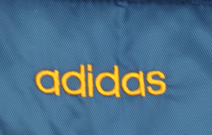 Adidas Men's Blue Retro Puffer Jacket Size M Quilted Winter Coat