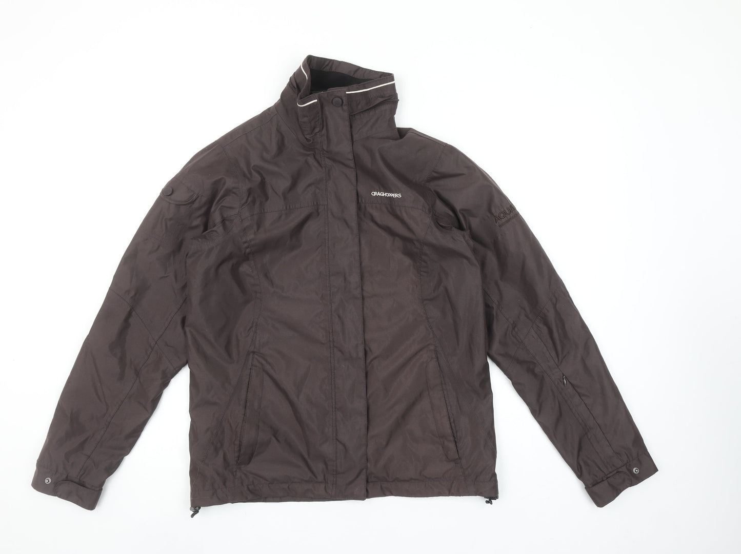 Craghoppers Women's Brown Waterproof Jacket UK 8 Outdoor Rain Coat