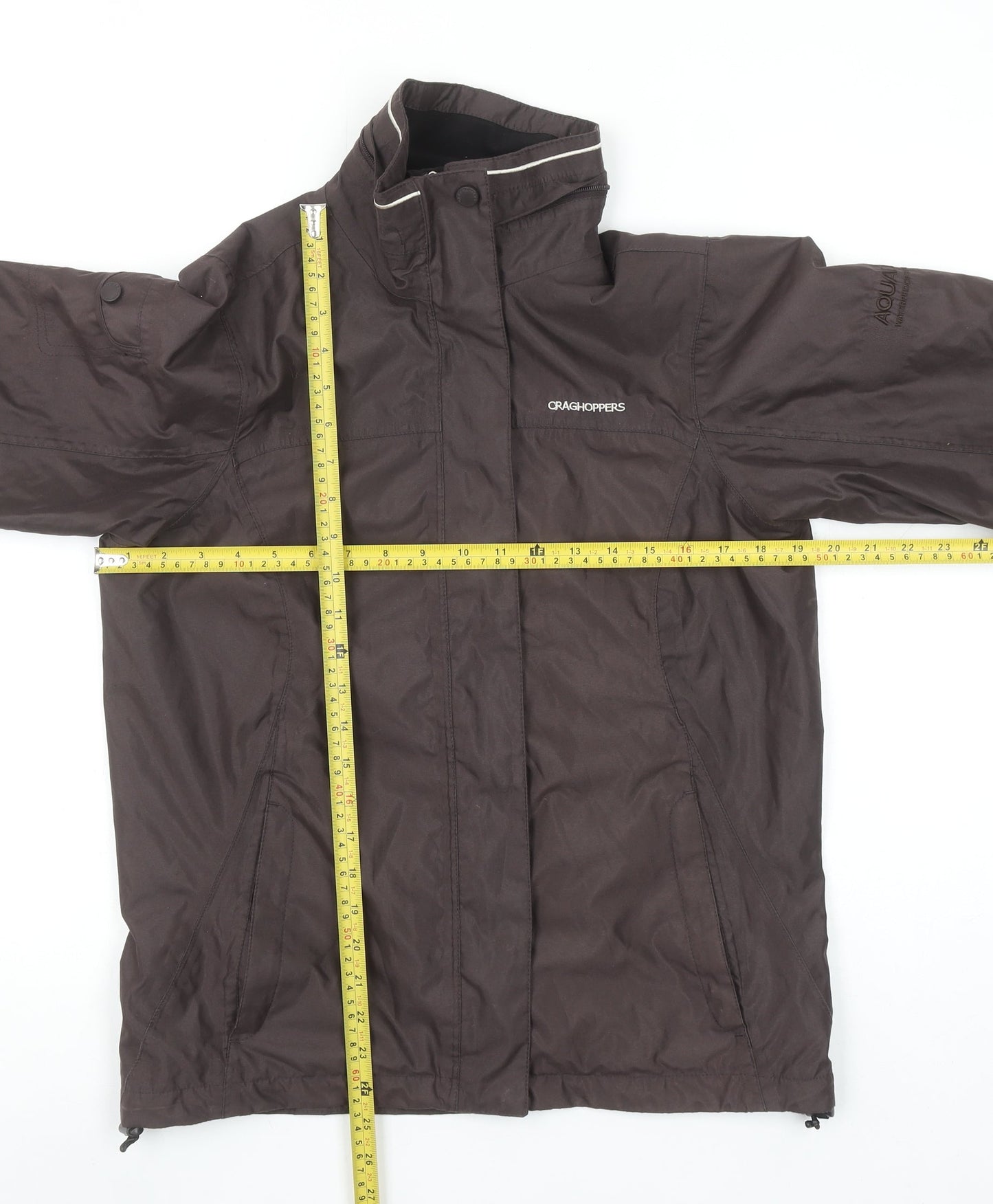 Craghoppers Women's Brown Waterproof Jacket UK 8 Outdoor Rain Coat