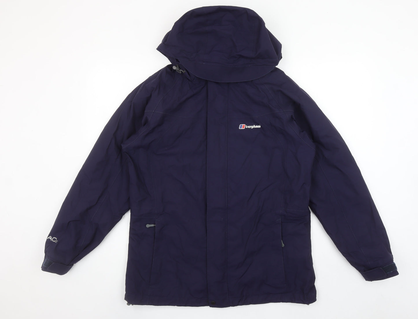Berghaus Women's Blue Waterproof Hooded Rain Jacket Size 12