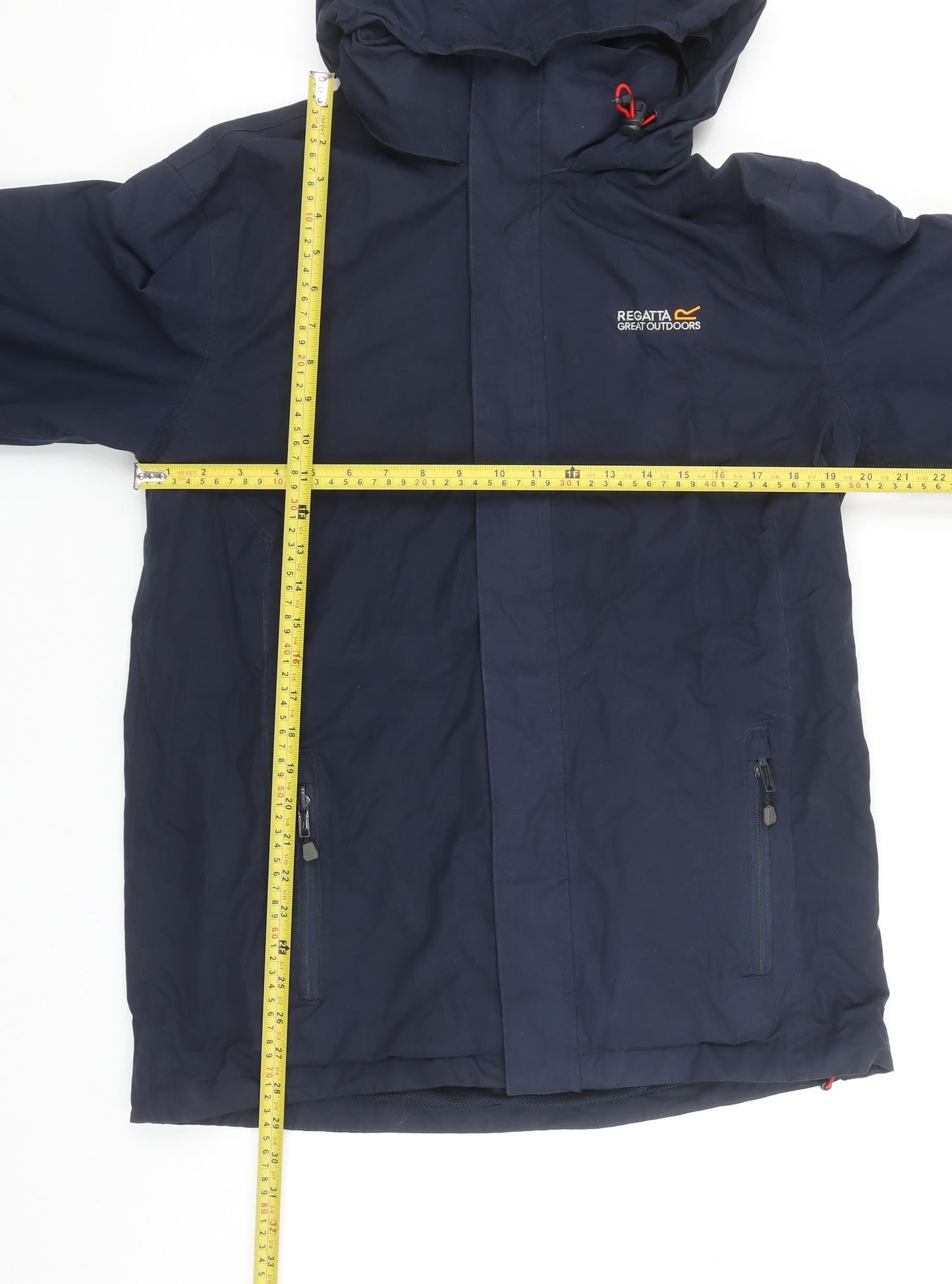 Regatta Men's Blue Waterproof Hooded Rain Coat Jacket M