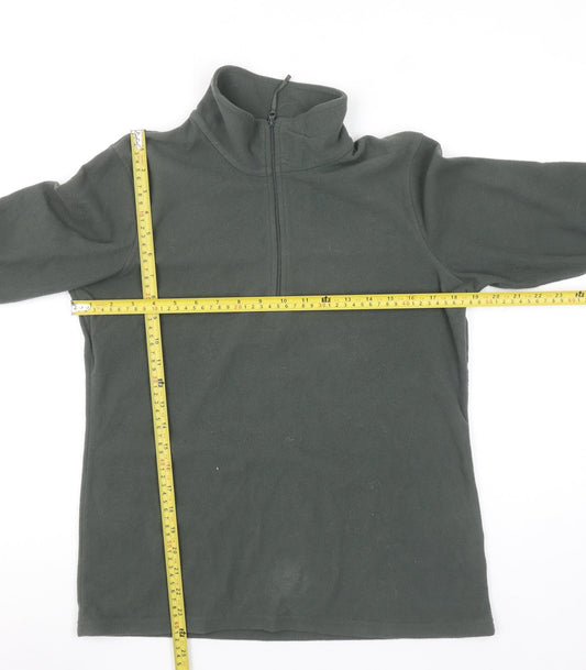 Mountain Warehouse Women Khaki Fleece Pullover Sweatshirt Size L 1/2 Zip