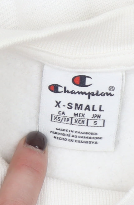 Champion Men's Beige XS Sweatshirt Crew Neck Logo Pullover