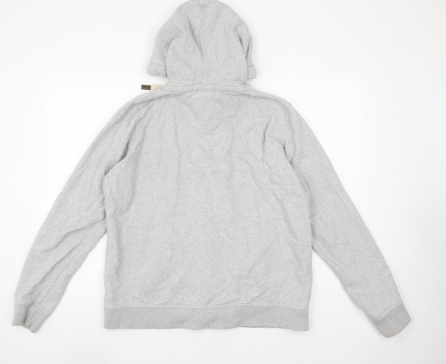 Fat Face Women Grey Full Zip Hoodie Size 14 Organic Cotton Casual