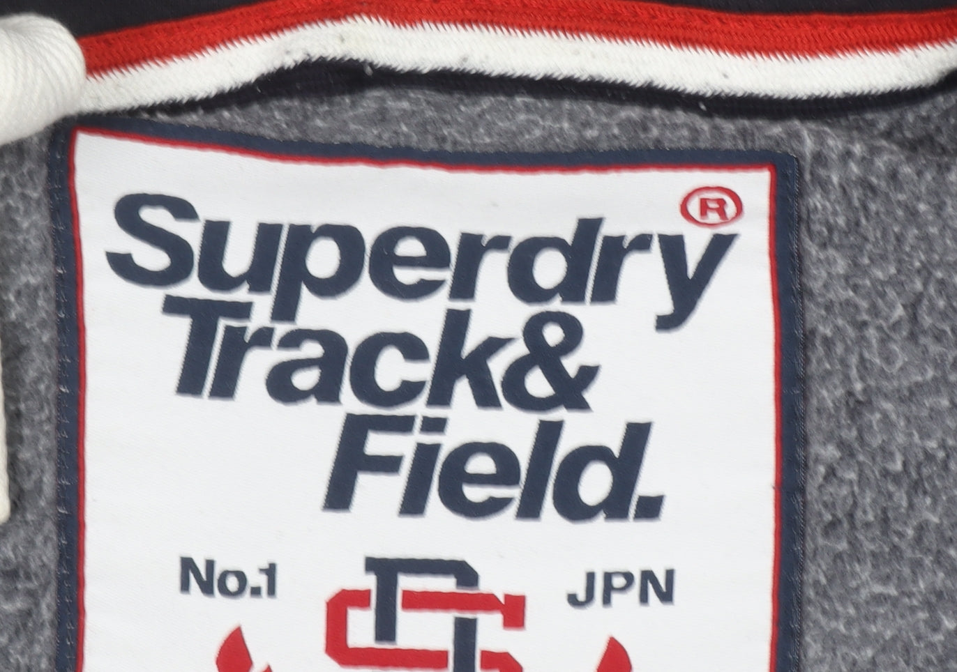 Superdry Men's Black Full Zip Track & Field Hoodie Size M