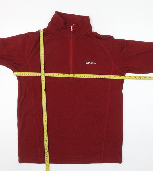 Regatta Men’s Red Fleece Quarter Zip Pullover Sweatshirt Size L