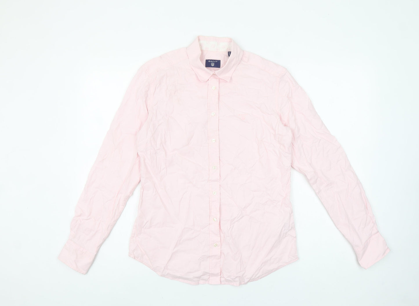 GANT Womens Pink Cotton Blend Long Sleeve Button-Up Shirt Size 12