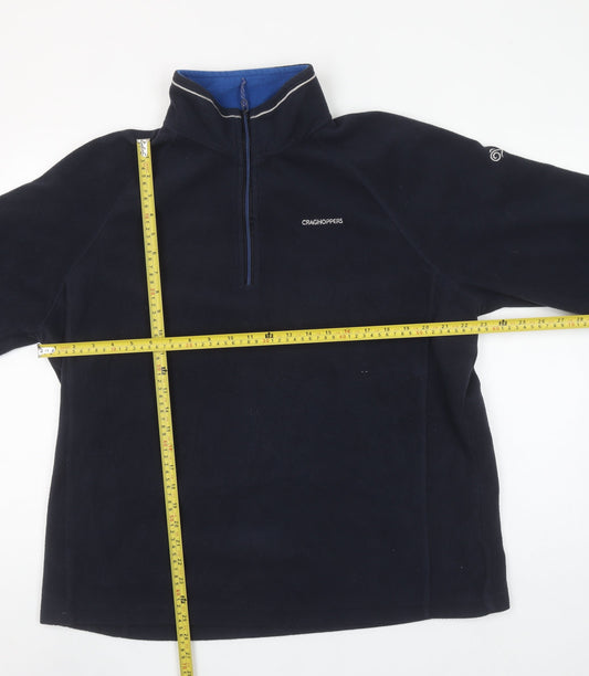 Craghoppers Men's Blue XL Fleece 1/4 Zip Pullover Sweatshirt