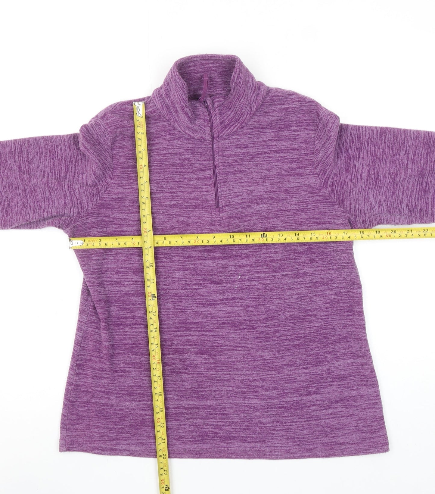 Mountain Warehouse Womens Purple 1/4 Zip Pullover Fleece UK 10