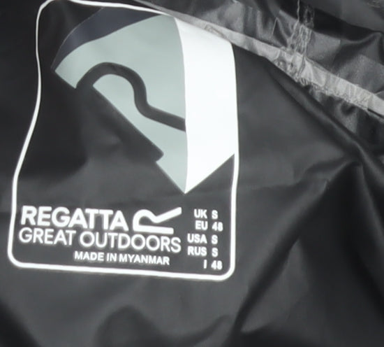 Regatta Men's Black Lightweight Waterproof Hooded Windbreaker Jacket Size S