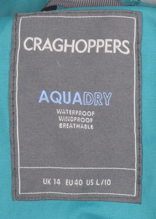 Craghoppers Womens Blue AquaDry Waterproof Parka Jacket UK14