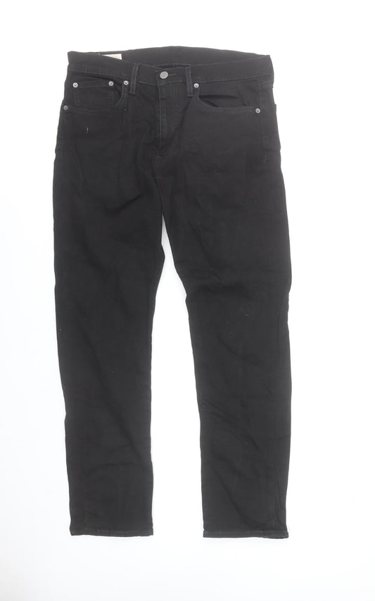 Levi's 502 Men's Black Straight Fit Jeans W32 L30 Denim Stretch