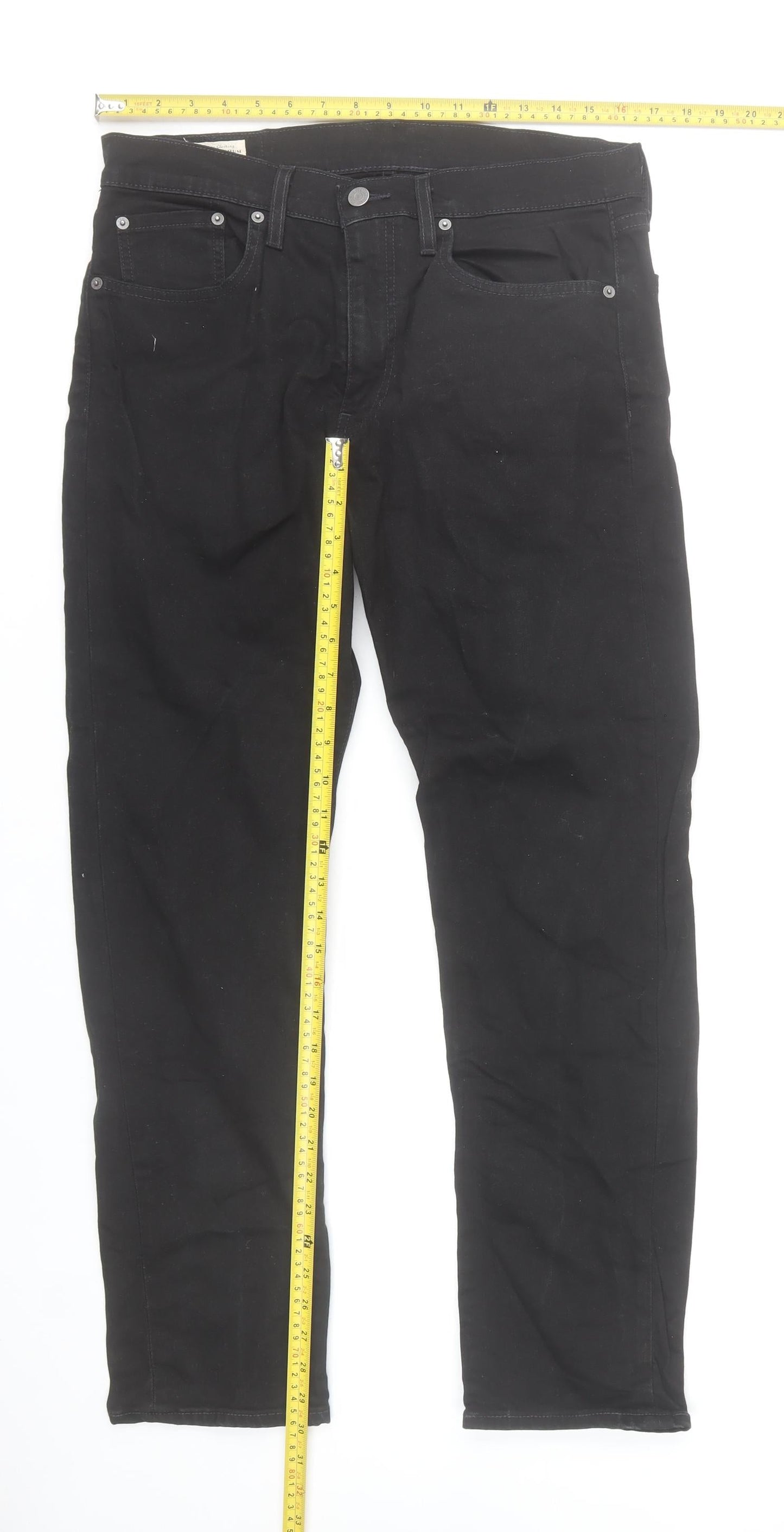 Levi's 502 Men's Black Straight Fit Jeans W32 L30 Denim Stretch