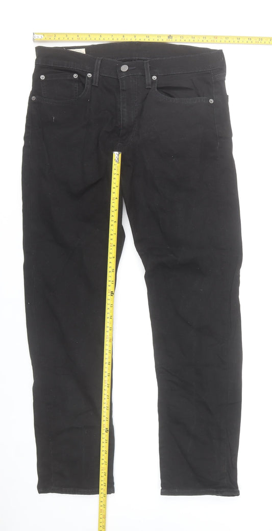 Levi's 502 Men's Black Straight Fit Jeans W32 L30 Denim Stretch