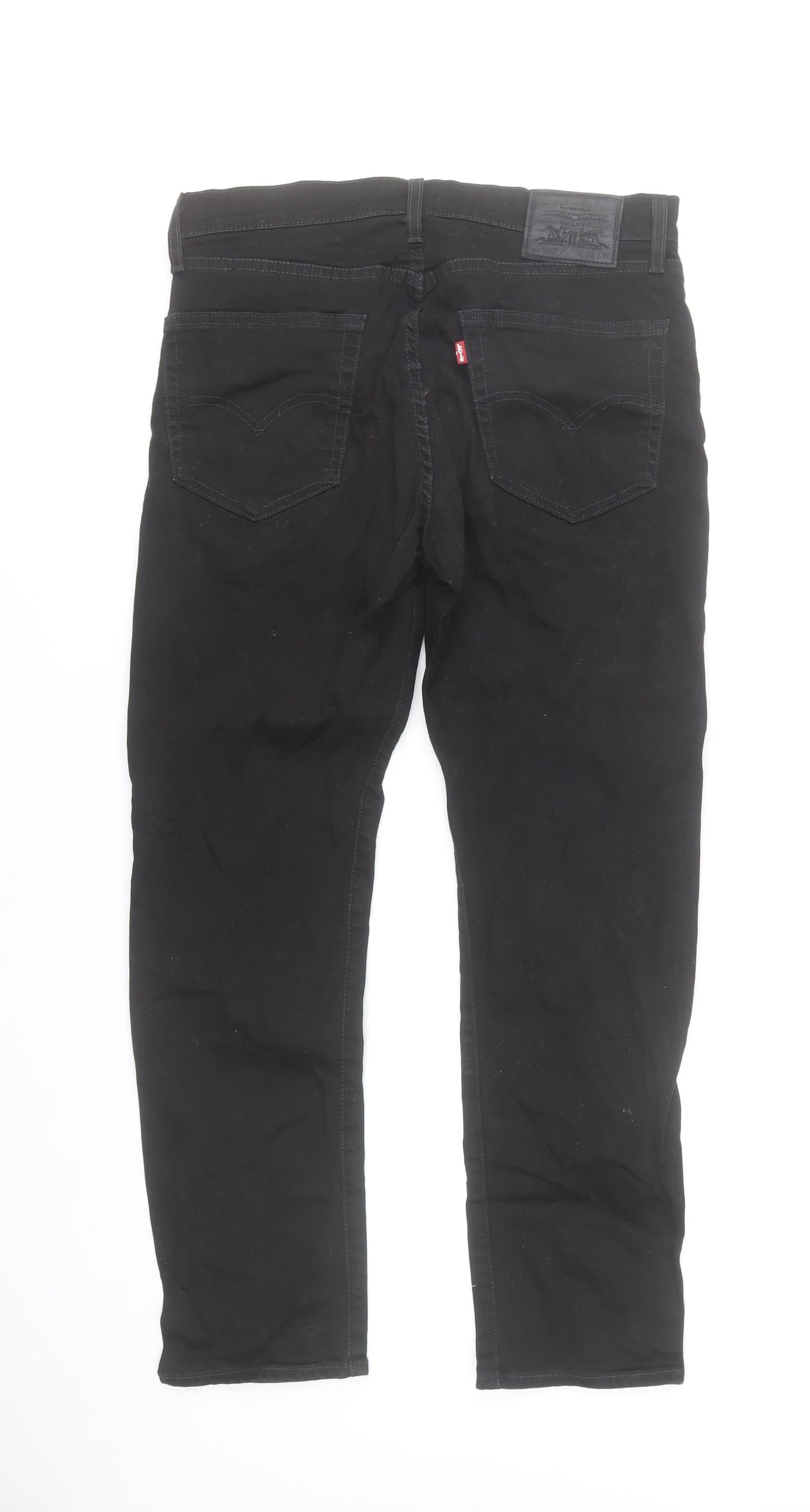Levi's 502 Men's Black Straight Fit Jeans W32 L30 Denim Stretch