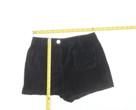 Dior Women's Black XS High Waist Corduroy Shorts 100% Cotton