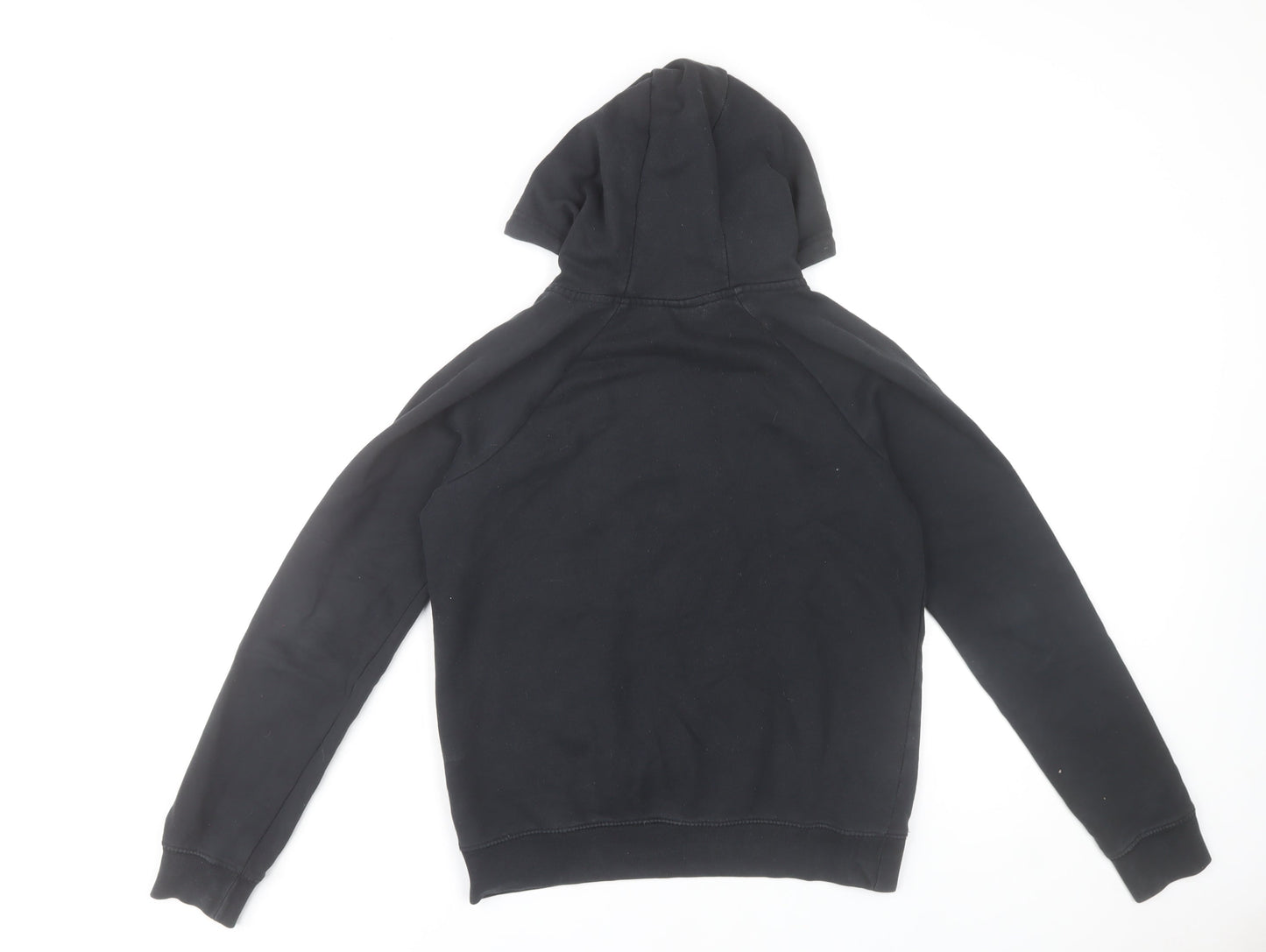 Nike Boys Black Pullover Hoodie XS Graphic Logo Cotton Blend