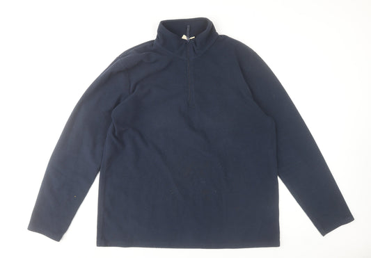 Mountain Warehouse Men's Blue Fleece 1/4 Zip Pullover Sweatshirt XL