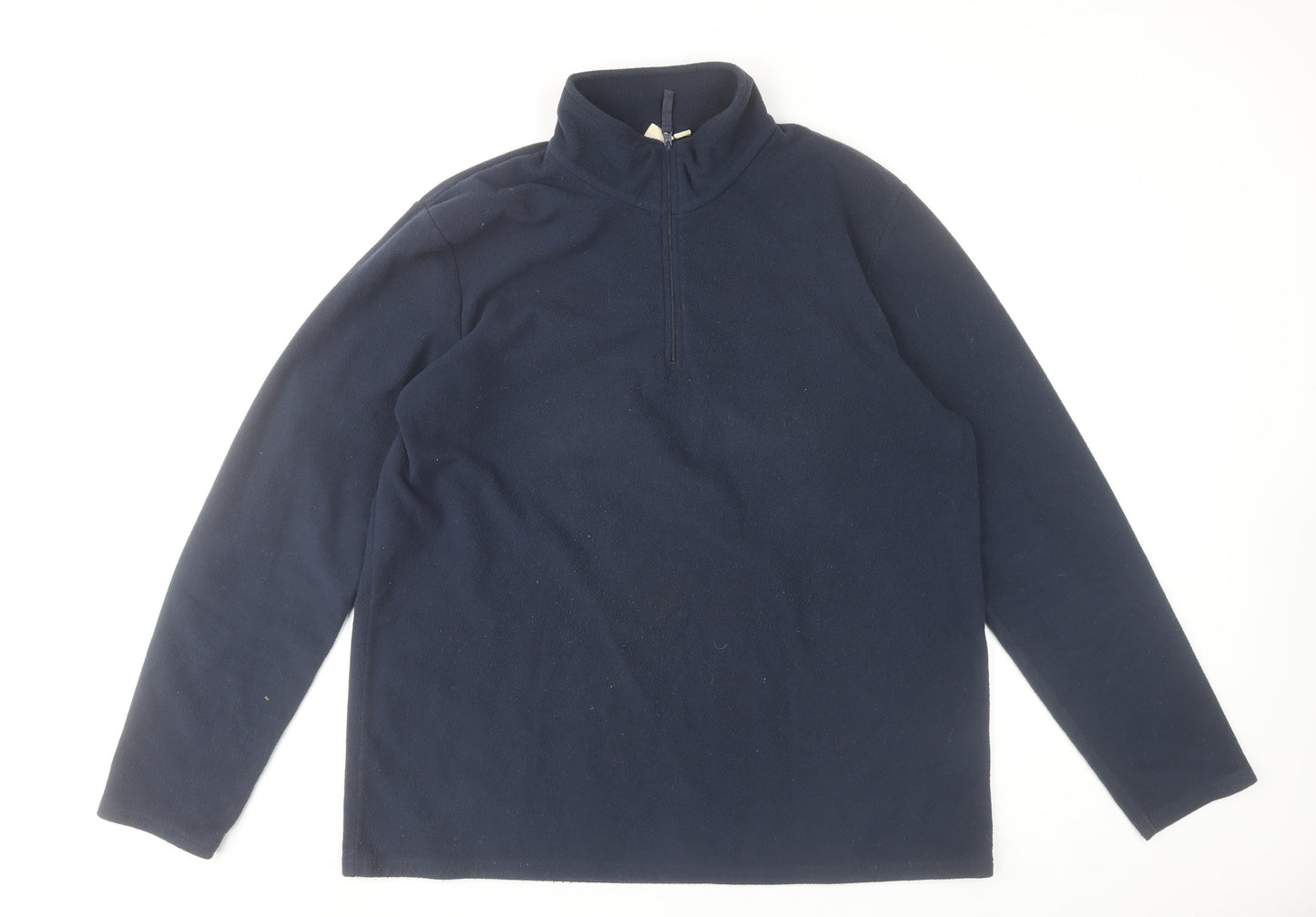 Mountain Warehouse Men's Blue Fleece 1/4 Zip Pullover Sweatshirt XL