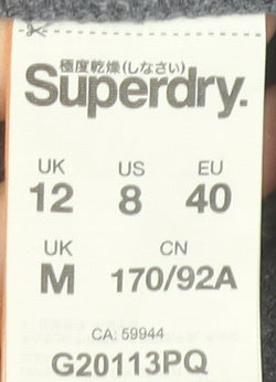 Superdry Women's Grey Hoodie Size 12 Track & Field Pullover