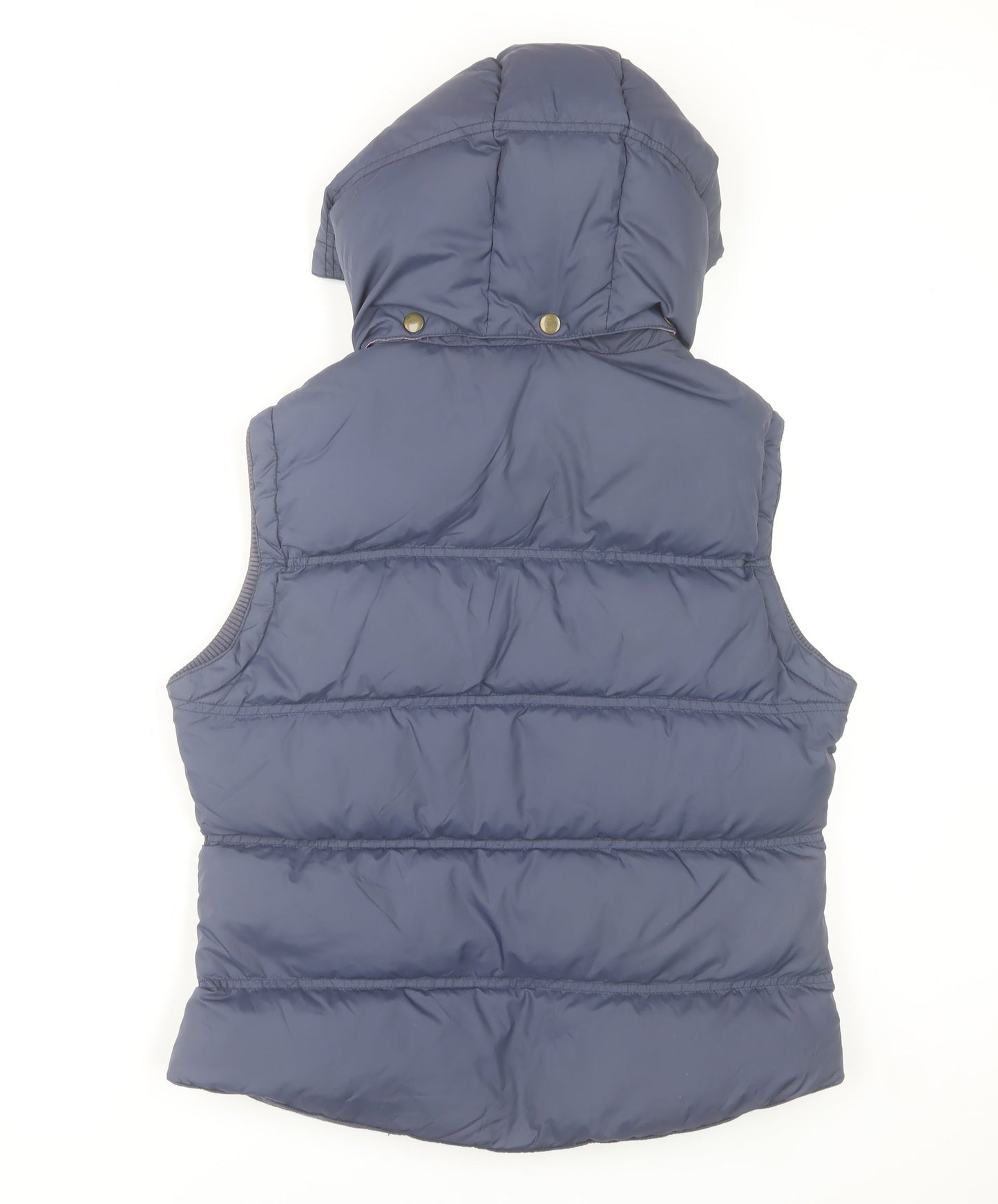 Jack Wills Womens Blue Hooded Puffer Gilet Size 14 Waistcoat