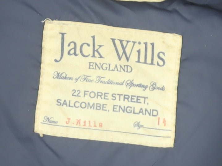 Jack Wills Womens Blue Hooded Puffer Gilet Size 14 Waistcoat