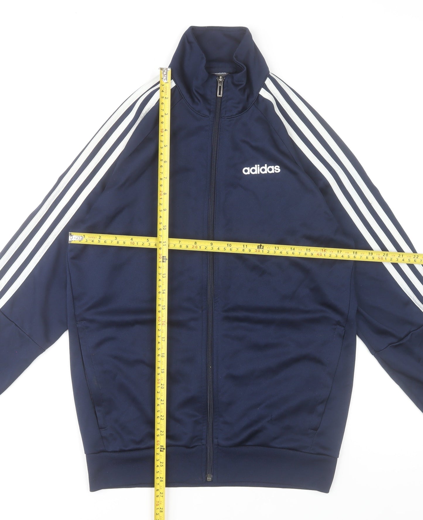 Adidas Men Blue Full Zip Track Jacket Size S Sportswear