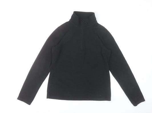 Mountain Warehouse Women’s Black Fleece 1/2 Zip Pullover Sweatshirt S