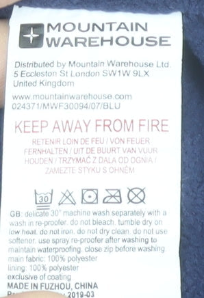 Mountain Warehouse Unisex Baby Blue Dinosaur Snowsuit 12-18 Months Hooded Puffer