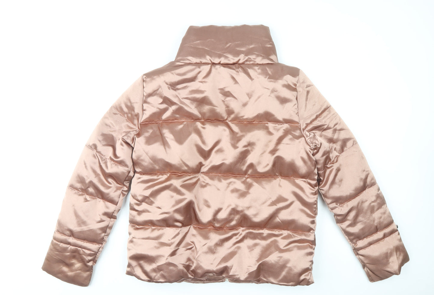 Tokyo Laundry Women Pink Puffer Jacket Size 12 Quilted Polyester Winter Coat