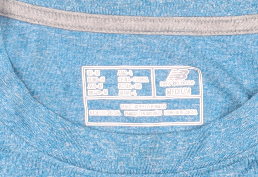 New Balance Men's Blue Graphic Athletic T-Shirt Size M