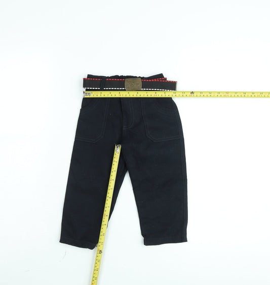 Ramada Boys Black 2 Years Chino Trousers with Belt