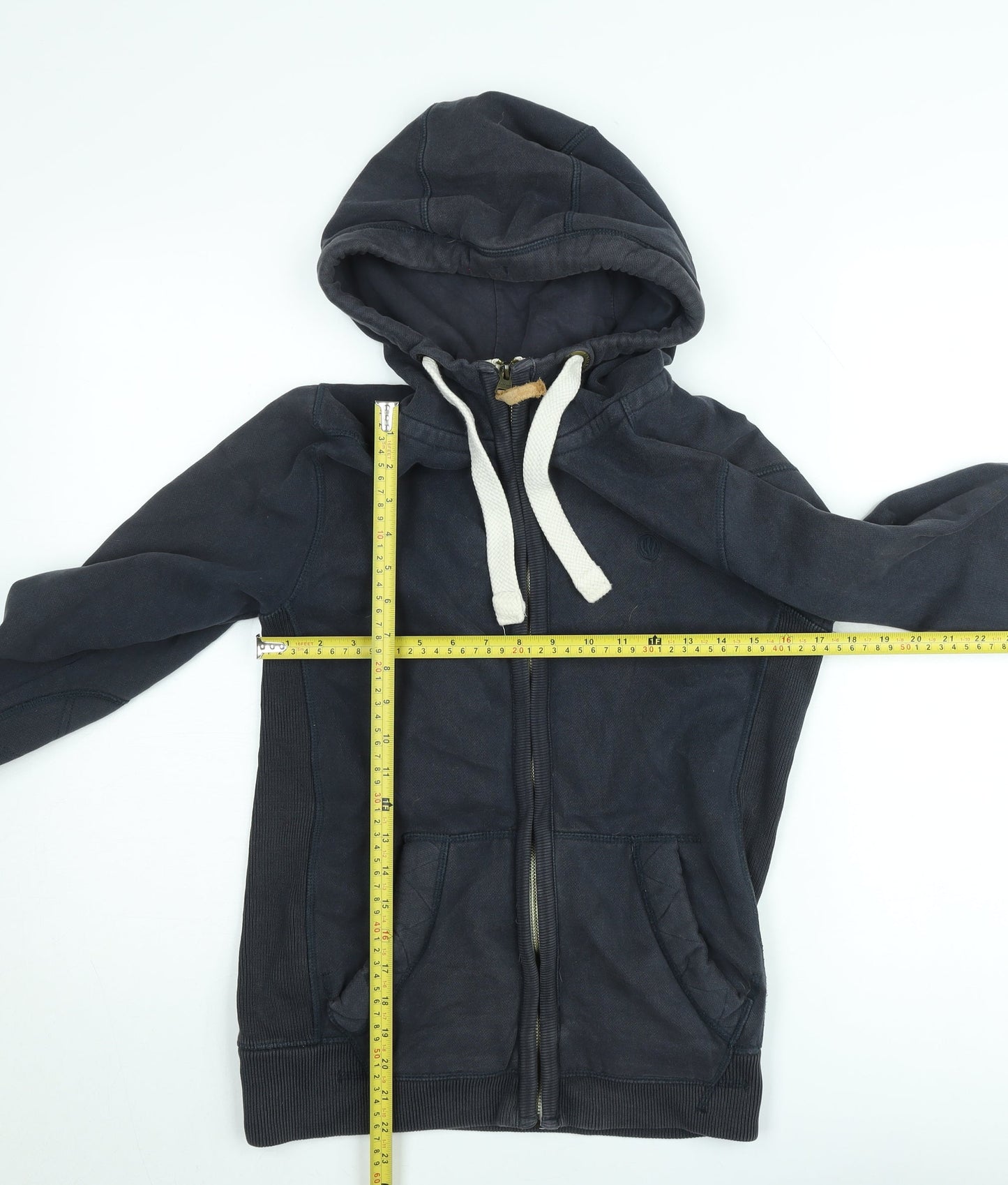 FatFace Men’s Blue XS Hooded Full Zip Cotton Jacket