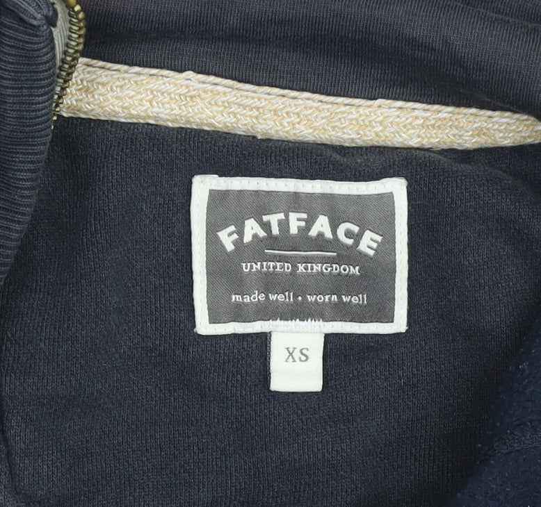 FatFace Men’s Blue XS Hooded Full Zip Cotton Jacket