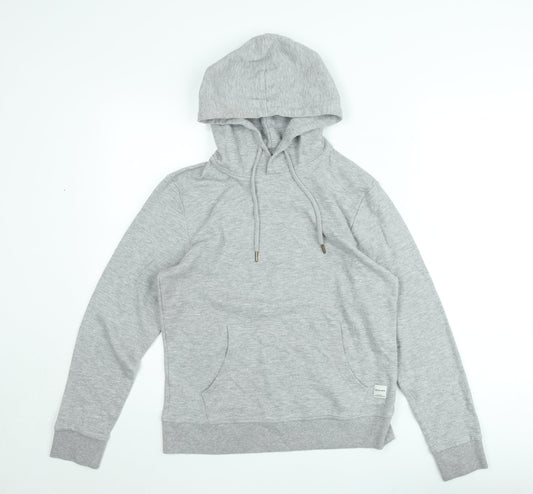 Jack & Jones Men's Grey Pullover Hoodie Size S