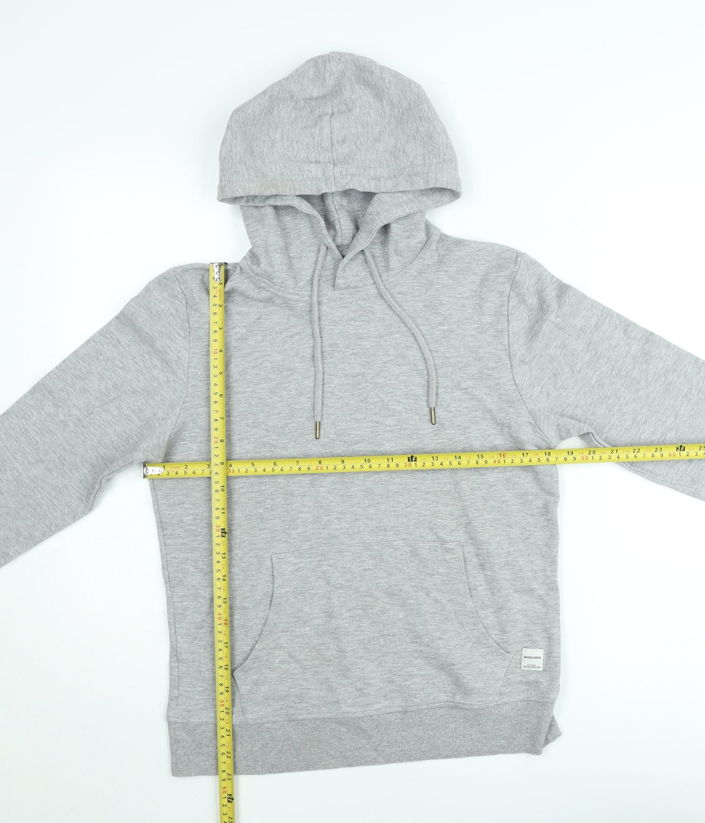 Jack & Jones Men's Grey Pullover Hoodie Size S