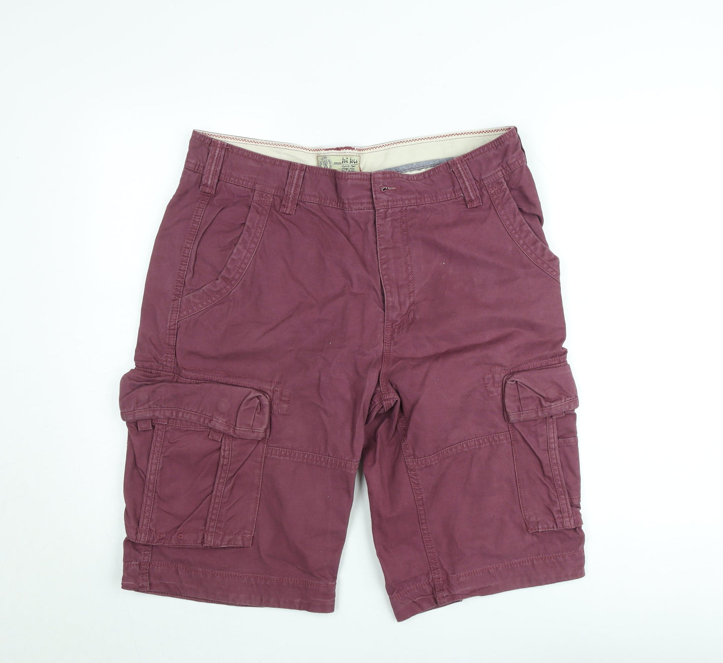 Fat Face Men’s Red Cargo Shorts Size 36 Regular Fit Cotton