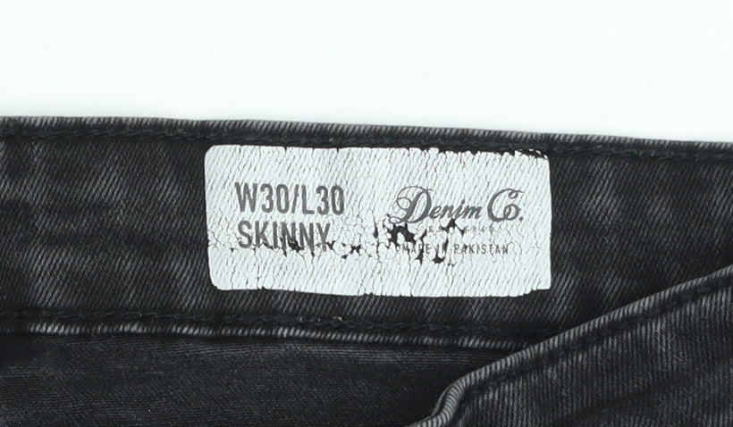 Additional view of Denim Co. Women's Black Skinny Jeans, size 12, High Rise Stretch 30L