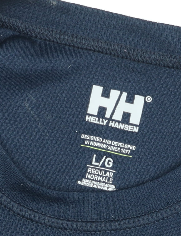 Helly Hansen Men’s Black Long Sleeve Performance Top L Regular Fit