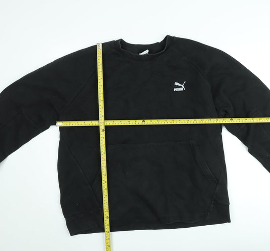 Puma Men's Black 2XL Pullover Sweatshirt Crew Neck Fleece