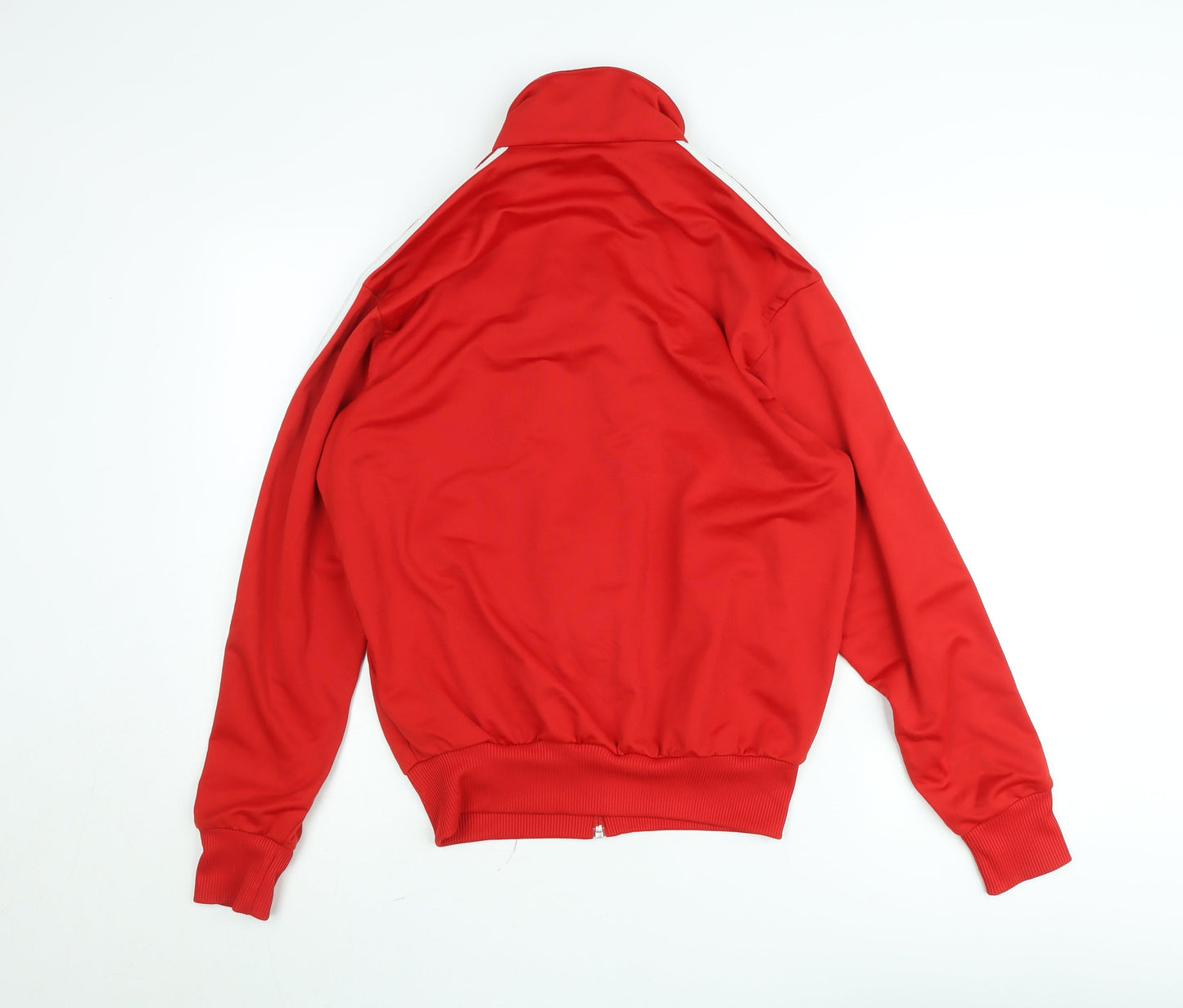 Adidas Men's Red Bomber Track Jacket Size M Full Zip Retro Style