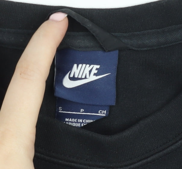 Nike Men's Black Small Crew Neck Pullover Sweatshirt