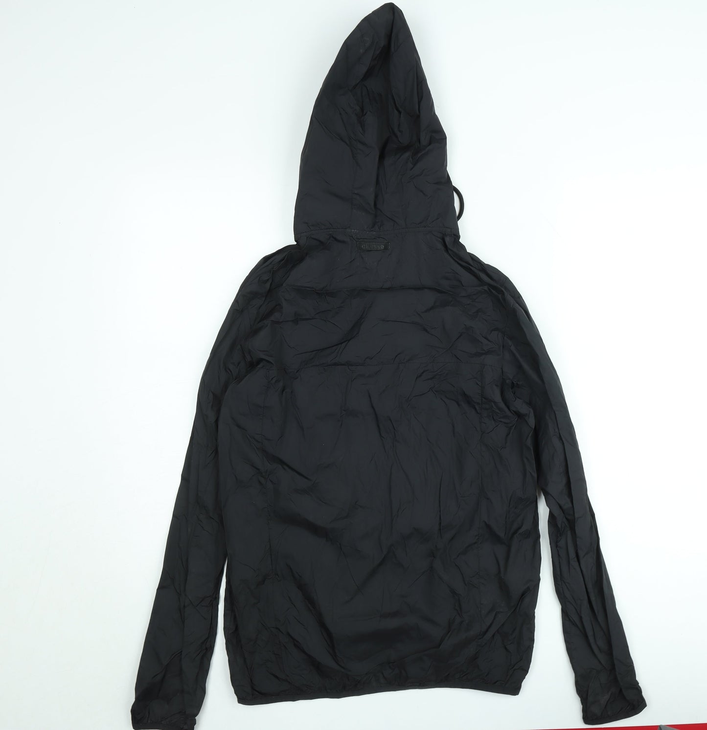 Ellesse Men's Black XS Windbreaker Hooded 1/4 Zip Jacket