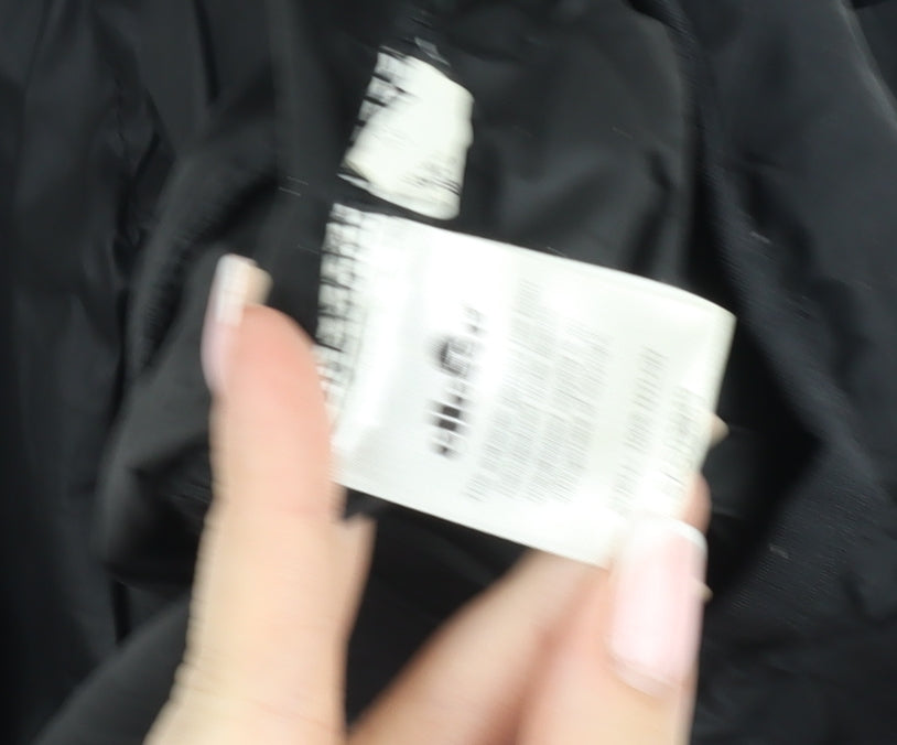 Ellesse Men's Black XS Windbreaker Hooded 1/4 Zip Jacket