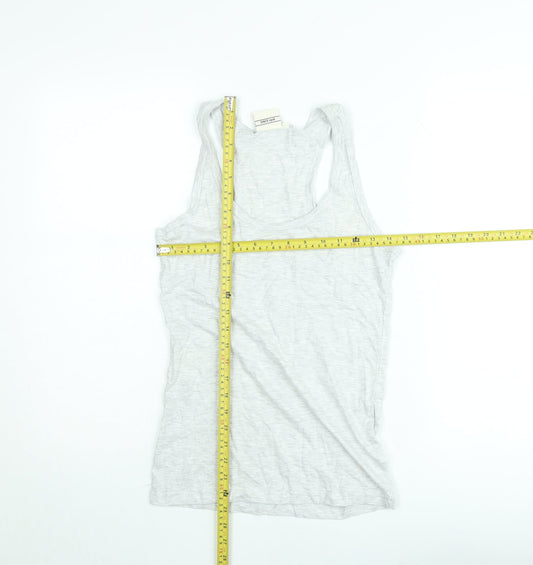 Lee Cooper Womens Grey Size 8 Racerback Cotton Tank Top