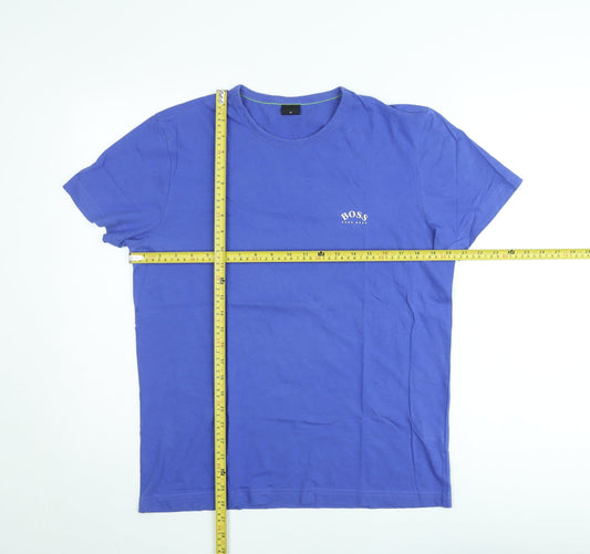 Hugo Boss Men's Blue Cotton Crew Neck T-Shirt Size M