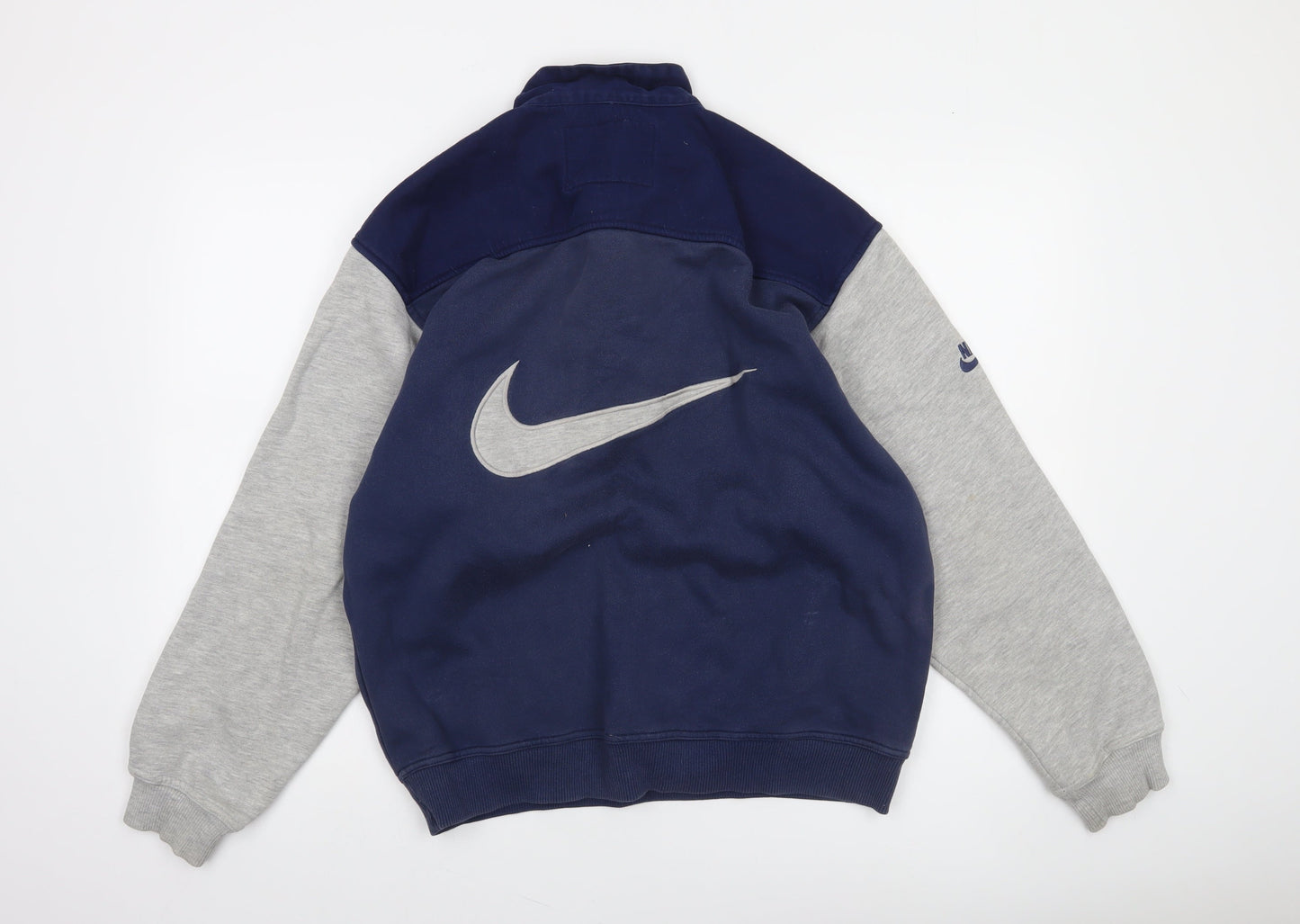 Nike Mens Blue Grey 1/4 Zip Sports Sweatshirt M Regular Fit