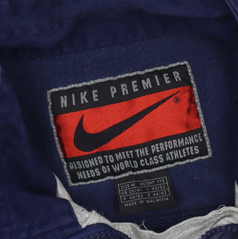 Nike Mens Blue Grey 1/4 Zip Sports Sweatshirt M Regular Fit