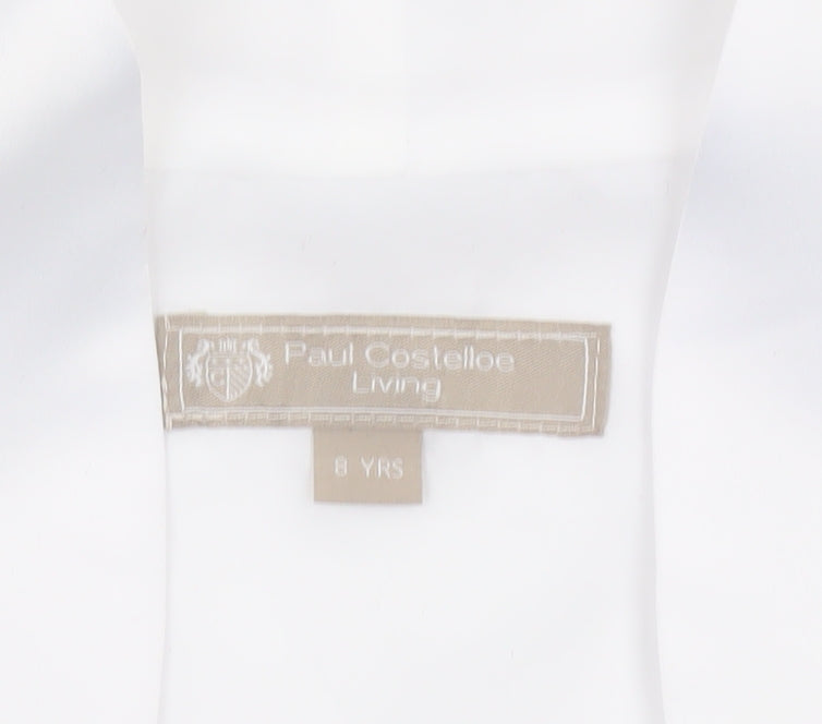Additional view of Paul Costelloe girls’ white satin bolero shrug blouse 8 years formal wear