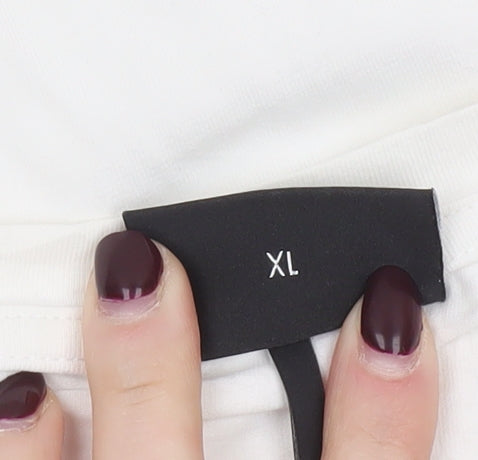 Emporio Armani Men's White XL Crew Neck Cotton Stretch T-Shirt